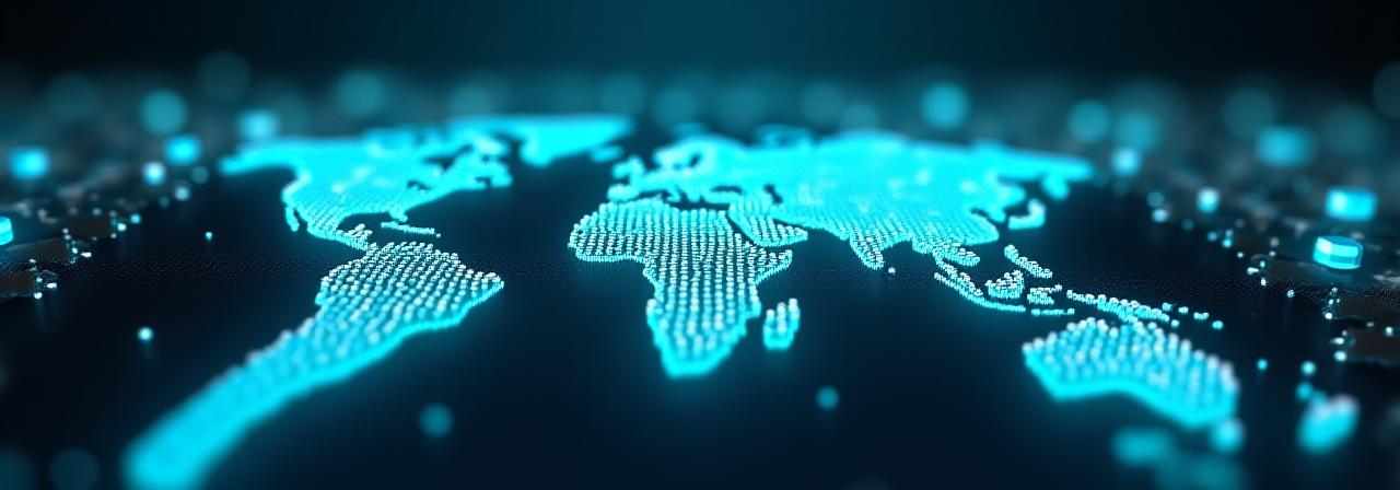 Global logistics abstract network background