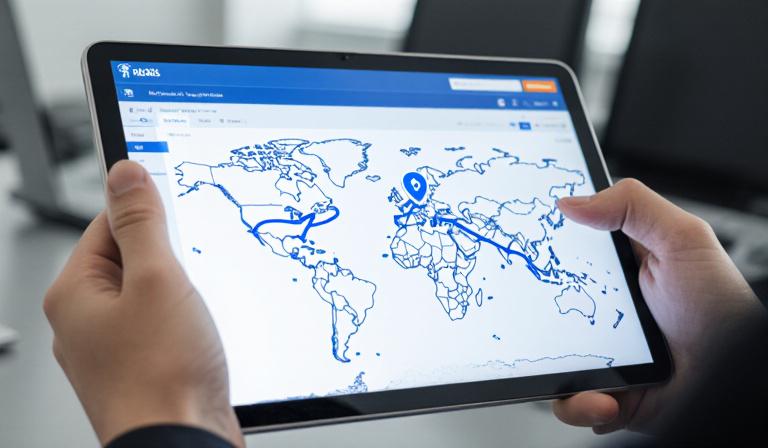 Modern logistics digital security dashboard